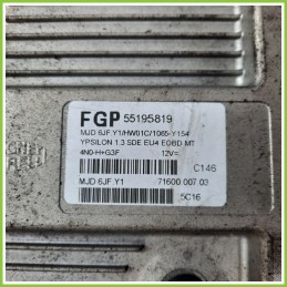 Centralina Motore Iniezione ECU MAGNETI MARELLI MJD6JF.Y1 LANCIA YPSILON TE 1.3 MJ 16V 55195819 Diesel 2003 2006