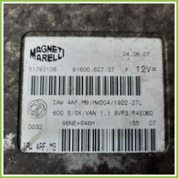 Centralina Motore Iniezione ECU MAGNETI MARELLI IAW4AF.M9 FIAT PANDA 2Q 1.2 ALESSI 51793106 Benzina 2003 2010