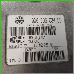 Centralina Motore Iniezione ECU Magneti Marelli IAW4MV.DD Volkswagen Polo 4 Serie 1.4 16v. 036906034DD Benzina 2003-2005