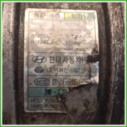 Compressore Clima AC Aria Condizionata Hcc SP10 Hyundai Atos 1 Serie 9770102010 1997-2003