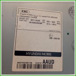 Autoradio Kia Ceed 2 Serie 1.6 CRDi GT 16v. 96170A2500WK 2015-2018 Hyundai A2C111A2RR