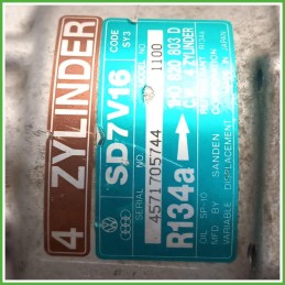 Compressore Clima AC Aria Condizionata Sanden SD7V16 Volkswagen Polo 3 Serie Variant 1H0820803DX 1997-1999