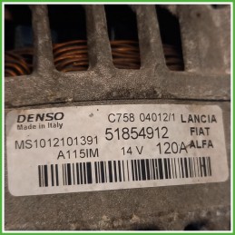 Alternatore Denso MS1012101391 Lancia Musa 2 Serie 52003620 2011-2012