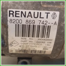 Compressore Clima AC Aria Condizionata Valeo DCS-17EC Renault Laguna 3 Serie SW 8200869742 2008-2010