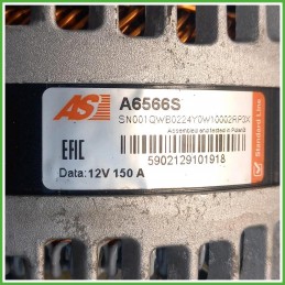 Alternatore Honda A6566S Honda CR-V 4 Serie 31100R3LG01 2012-2015