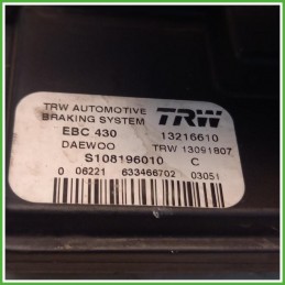 Centralina ABS Modulo Pompa Trw EBC430 96340210 Daewoo Matiz 2 Serie 2000-2004 Originale Usato