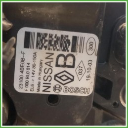 Alternatore Bosch F000BL09814 Nissan Qashqai 2 Serie 231004BE0B 2018