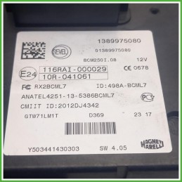 Body Computer BCM BSI Magneti Marelli 498ABCML7 Citroen Jumper 3 Serie 2.0 BlueHDI  16v. 1389975080 Gasolio 2015