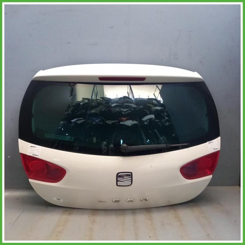 Portellone Bagagliaio Cofano Baule Posteriore Seat Leon 1P1 2005-2010 Bianco Berlina 5 Porte Originale Usato