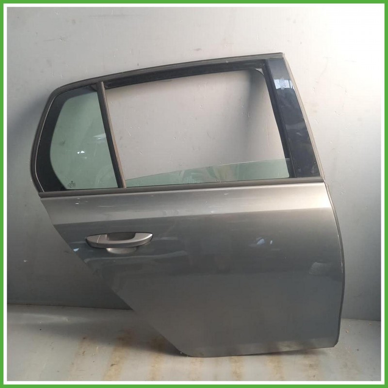 Porta Portiera Sportello Posteriore Destro DX Volkswagen Golf 6 Serie Grigio Scuro Berlina 3 Porte 2008-2012 Originale Usato