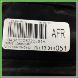 Fanale Fanalino Destro DX Visteon Opel Astra J SW 2012-2012 13282243 Originale Usato