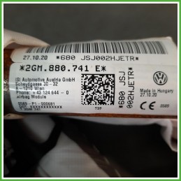 Airbag Laterale Sinistro SX Volkswagen T-Cross 1.0 TSi 12v. 2GM880741F 2020-2023