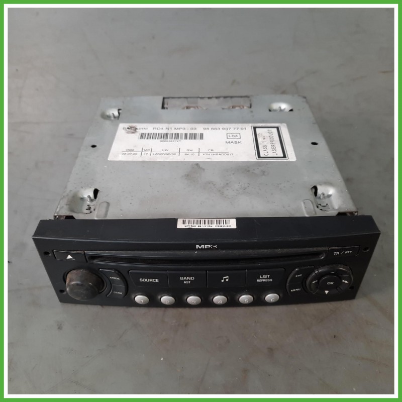 Autoradio Peugeot Partner Ranch 3 Serie 1.6 HDi Tepee 16v. 1614201480 2008-2014 Blaupunkt 6832D06V00