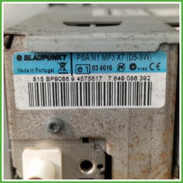 Autoradio Peugeot Partner Ranch 3 Serie 1.6 HDi Tepee 16v. 1614201480 2008-2014 Blaupunkt 6832D06V00