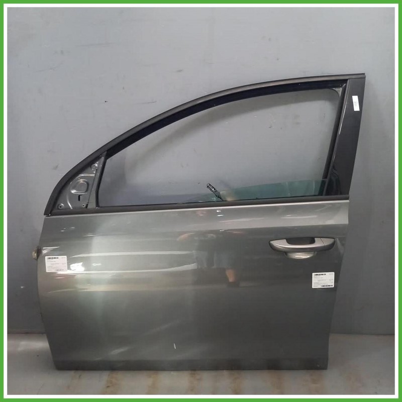 Porta Portiera Sportello Anteriore Sinistro SX Volkswagen Golf 6 Serie Grigio Berlina 3 Porte 2008-2012 Originale Usato