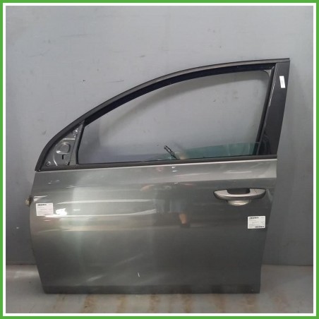 Porta Portiera Sportello Anteriore Sinistro SX Volkswagen Golf 6 Serie Grigio Berlina 3 Porte 2008-2012 Originale Usato