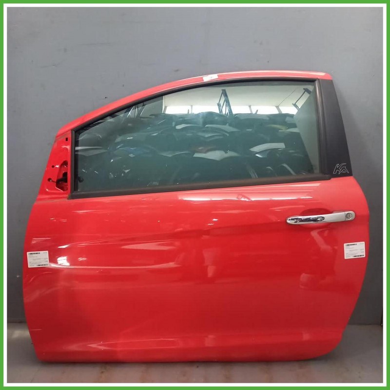 Porta Portiera Sportello Anteriore Sinistro SX Ford KA 2 Serie Rosso Berlina 3 Porte 2008-2016 Originale Usato