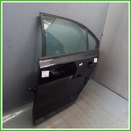 Porta Portiera Sportello Posteriore Sinistro SX Volkswagen Jetta 4 Serie Nero Berlina 4 Porte 2010-2014 Originale Usato
