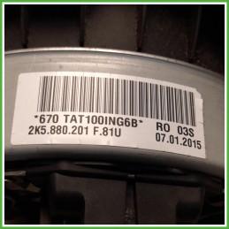 Airbag Guidatore Sinistro SX Volkswagen Caddy 4 Serie 2.0 EcoFuel 16v. 2K5880201F81U 2010-2015 Trw