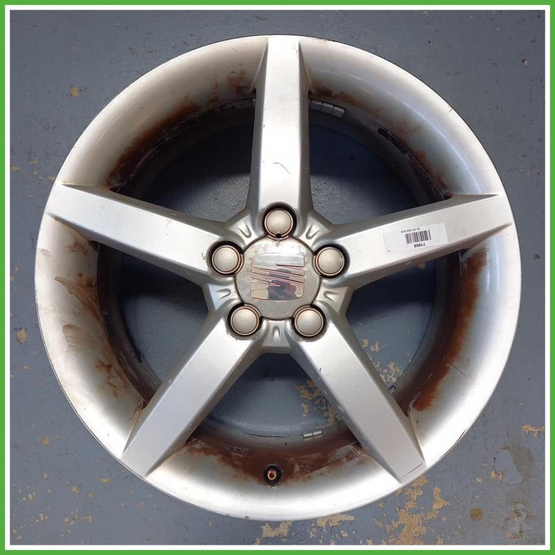 Cerchio Singolo in Lega Seat Ibiza IV 6L1 16 pollici 16 6.5J 5x100 ET43 1pz 6L0601025B72V Originale Usato al pz