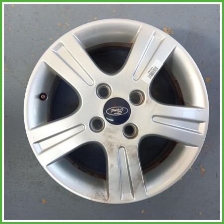Cerchio Singolo in Lega Ford Fiesta 5 Serie 15 pollici 15 6.0J 4x108 ET52.5 1pz 1077166 Originale Usato al pz