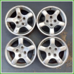 Cerchi in Lega Peugeot 206 15 pollici 15 6.0J 4x108 ET28 4pz 5401J2 Originale Usato