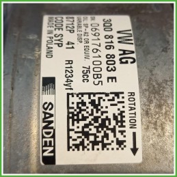 Compressore Clima AC Aria Condizionata Sanden 8712P Volkswagen T-Cross 3Q0816803D 2020-2023