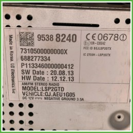 Autoradio Opel Adam 1.4 GPL Ecotec 16v. 42475278 2013 Lg Electronics 688277334