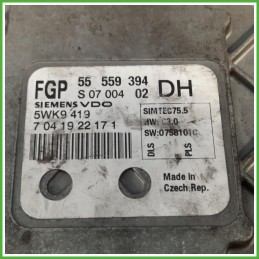 Centralina Motore Iniezione ECU Siemens 5WK9419 Opel Astra H 1.6 16v. 55563495 Benzina 2007-2009