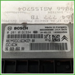 Centralina Motore Iniezione ECU Bosch 0281013334 Peugeot 3008 1 Serie 1.6 HDi 16v. 1610170080 Gasolio 2009-2013