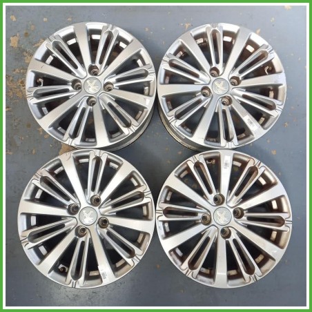 Cerchi in Lega Peugeot 208 1 Serie 16 pollici 16 6.0J 5x108 ET23 4pz 5401P4 Originale Usato