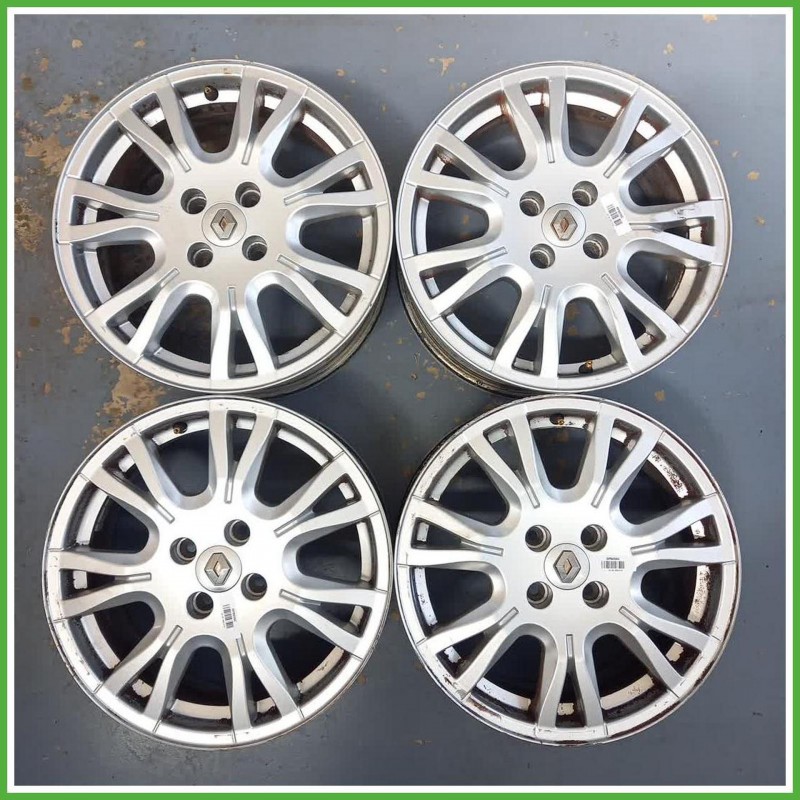 Cerchi in Lega Renault Scenic 2 Serie 16 pollici 16 5.0J 4x100 ET49 4pz 7711223827 Originale Usato