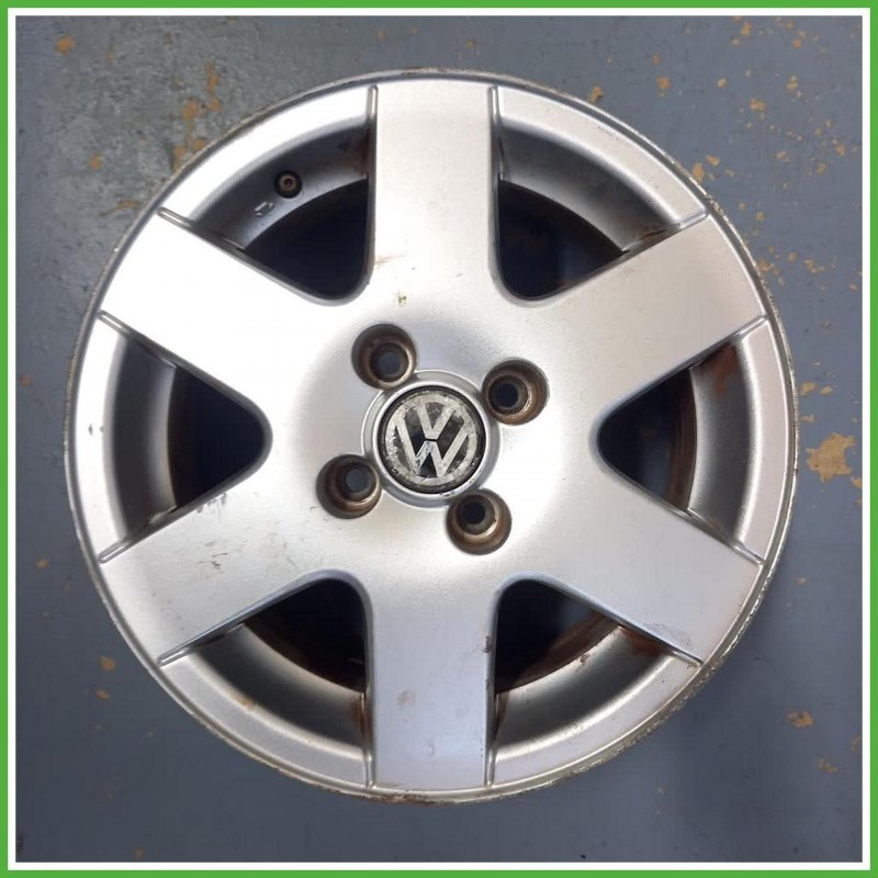 Cerchio Singolo in Lega Volkswagen Lupo 14 pollici 14 6.0J 4x100 ET43 1pz 1H0601027A03C Originale Usato al pz