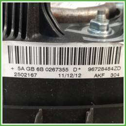 Airbag Guidatore Sinistro SX Peugeot 208 1 Serie 1.0 VTi 12v. 98072114ZD 2015-2019 Autoliv