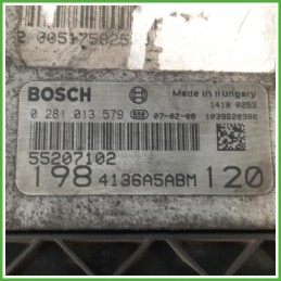 Centralina Motore Iniezione ECU Bosch 0281013579 Fiat Bravo 2 Serie 1.9 JTD 51828269 Gasolio 2007-2009