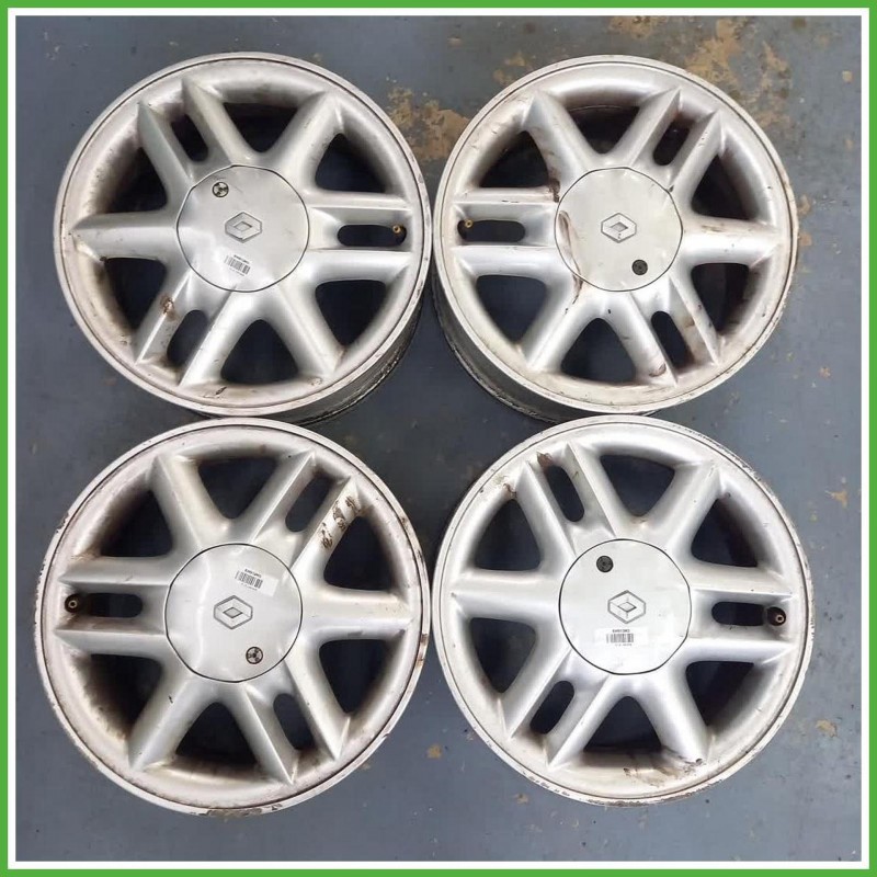 Cerchi in Lega Renault Scenic 1 Serie 15 pollici 15 6.0J 4x100 ET43 4pz 7700437977 Originale Usato