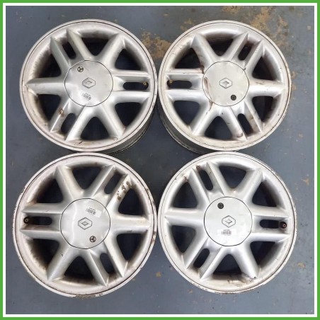 Cerchi in Lega Renault Scenic 1 Serie 15 pollici 15 6.0J 4x100 ET43 4pz 7700437977 Originale Usato