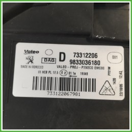 Faro Fanale Proiettore Destro DX Valeo 73312206 Peugeot 2008 2 Serie 2023 9833036180 Originale Usato