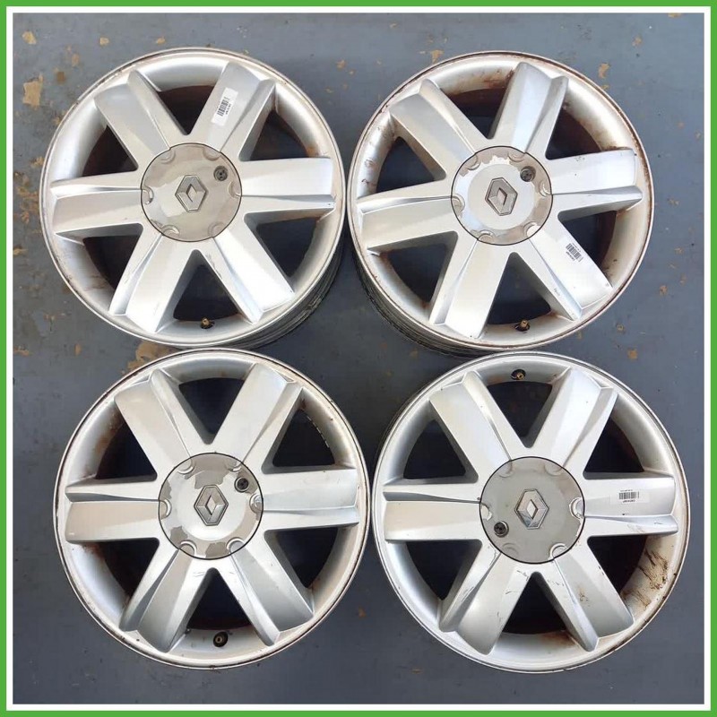 Cerchi in Lega Renault Megane 2 Serie SW 16 pollici 16 6.5J 4x100 ET49 4pz 8200026032 Originale Usato