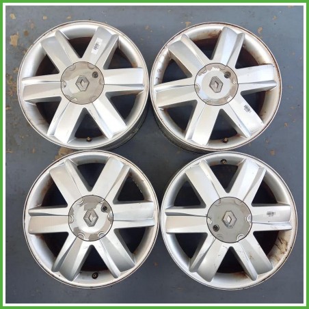 Cerchi in Lega Renault Megane 2 Serie SW 16 pollici 16 6.5J 4x100 ET49 4pz 8200026032 Originale Usato