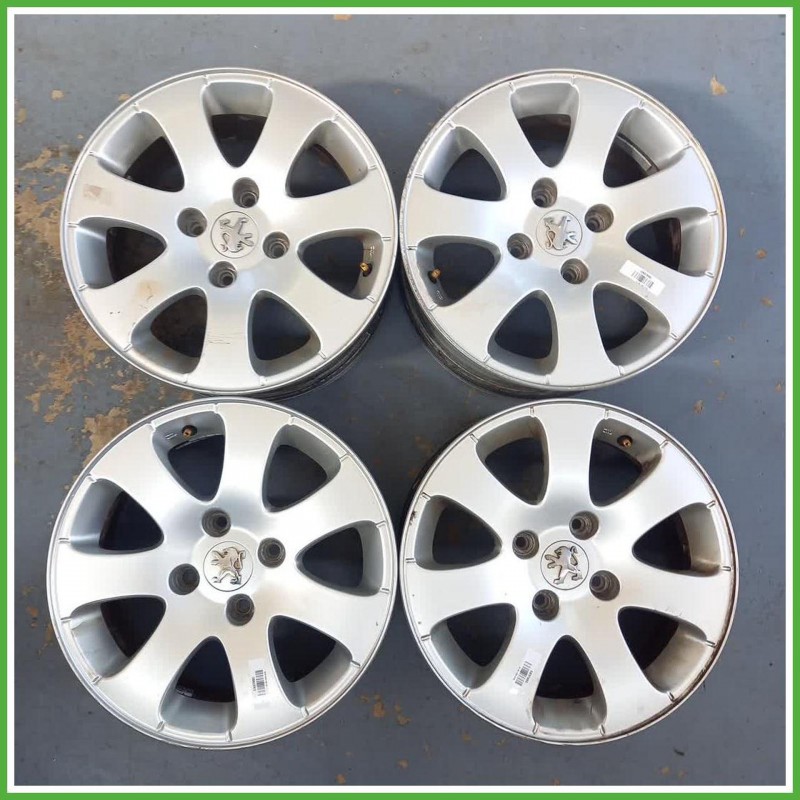 Cerchi in Lega Peugeot 207 15 pollici 15 6.0J 4x108 ET27 4pz 1608847180 Originale Usato