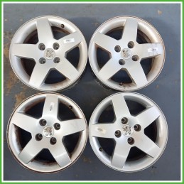Cerchi in Lega Peugeot 207 15 pollici 15 6.0J 4x108 ET23 4pz 1608847180 Originale Usato