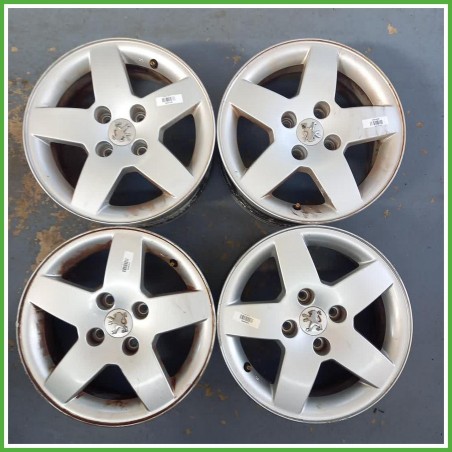 Cerchi in Lega Peugeot 207 15 pollici 15 6.0J 4x108 ET23 4pz 1608847180 Originale Usato
