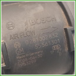 Debimetro Misuratore Massa Aria Bosch 0281002832 Opel Astra H SW 1.7 CDTi 16v. 93188724 Gasolio 2007-2009