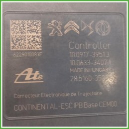 Centralina ABS Modulo Pompa Ate 10.0917-3951.3 1693688180 Peugeot 2008 2 Serie 2023 Originale Usato