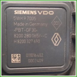 Debimetro Misuratore Massa Aria Siemens 5WK97005 Renault Espace 4 Serie 2.0 DCi 16v. 8200280065 Gasolio 2006-2012