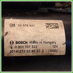 Motorino Avviamento Bosch 0001107522 Opel Adam 25196021 2013