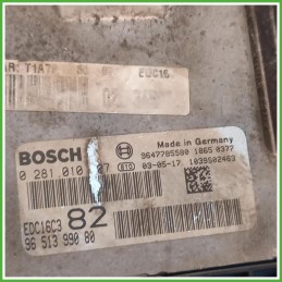 Centralina Motore Iniezione ECU Bosch 0281010707 Peugeot 206 1.4 HDi 1942F7 Gasolio 2001-2009