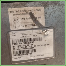 Centralina Motore Iniezione GAS Metatron 4100147 Fiat Panda 2 Serie 1.2 Natural Power Climbing 51822896 Benzina Metano 2006-2009