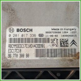 Centralina Motore Iniezione ECU Bosch 0281017336 Peugeot 207 Van 1.4 HDi 194364 Gasolio 2006-2012